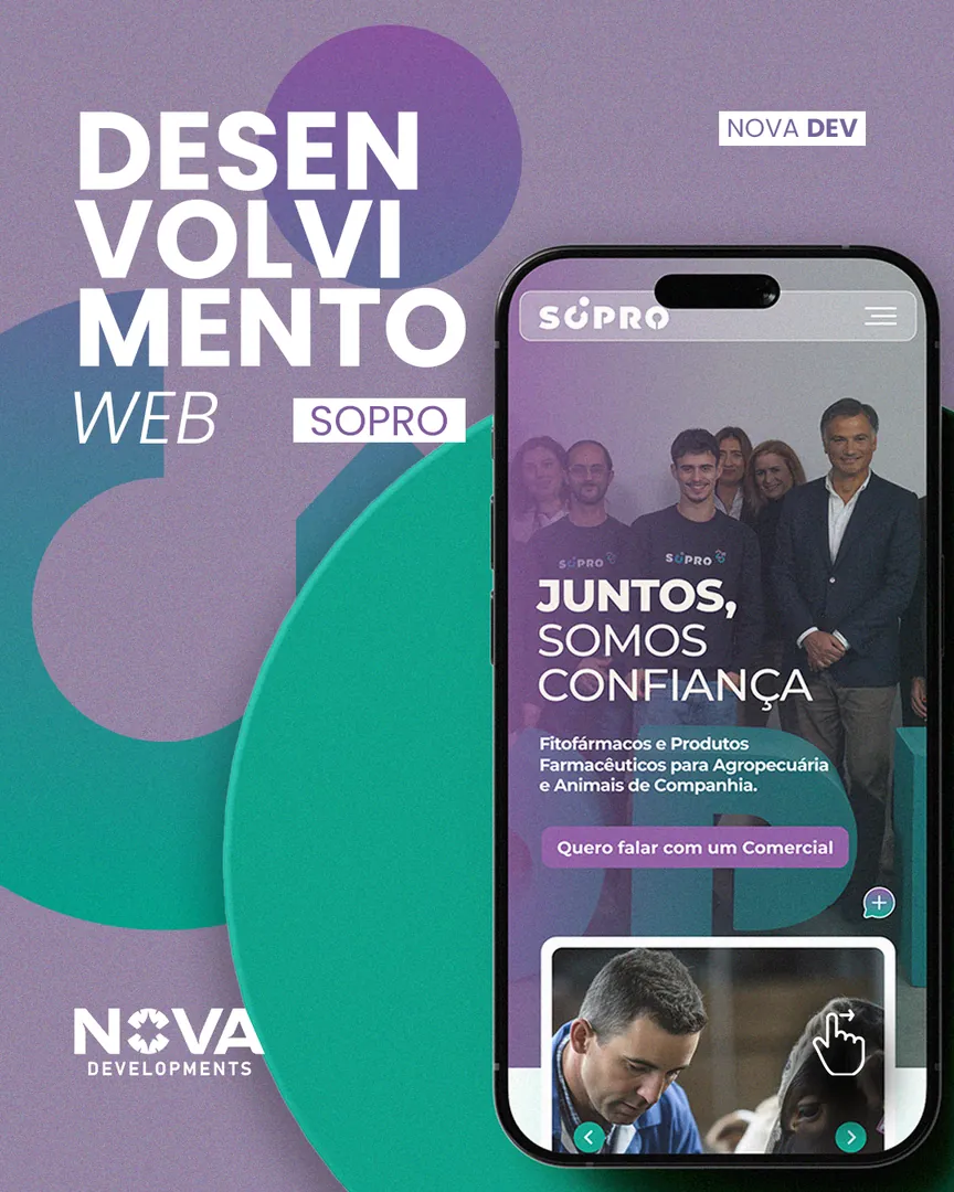 Projeto Sopro Farmacêutica — Site institucional · Farmacêutica